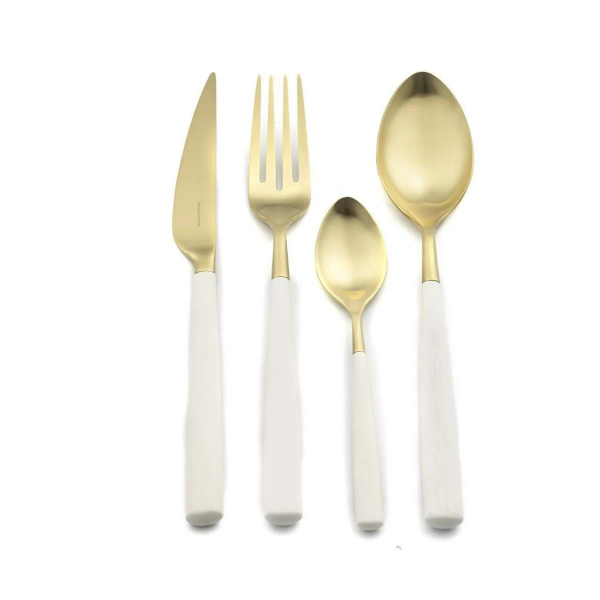 Mikasa Moor Athena White Gold 24 Parça Çatal Bıçak Seti