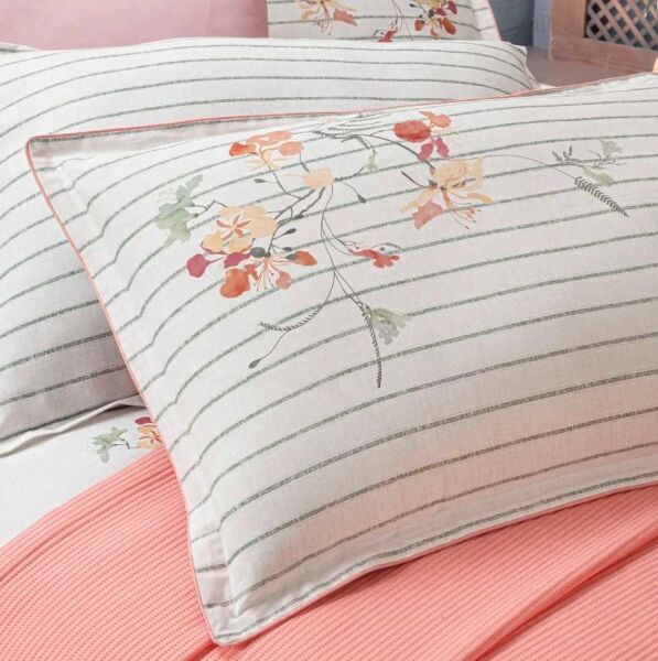 Sarev Eva Delon Pike Nevresim Seti Somon Çift Kişilik