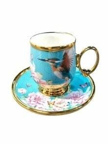 Roy King Qush 6'lı Kahve Fincan Takımı Mavi