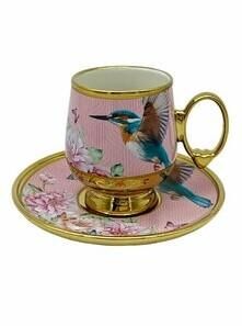 Roy King Qush 6'lı Kahve Fincan Takımı Pembe