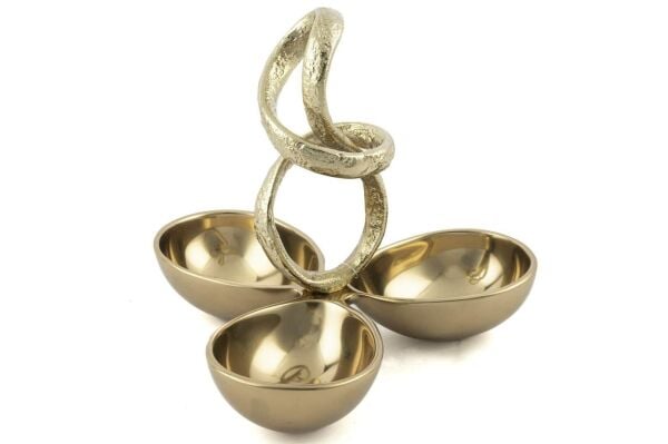 Mikasa Moor Antik Gold Metal 3 Bölmeli Kase 25x23cm