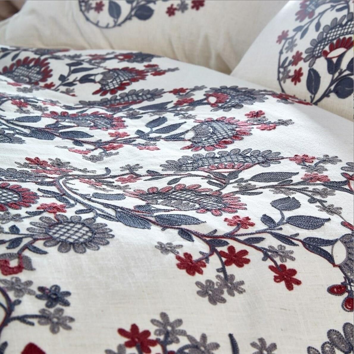 Nazik Home Vanessa Keten Nevresim Takımı Rengarenk Çift Kişilik