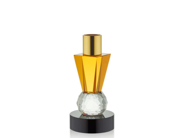 Lamedore Reby Alt Kısmı Siyah Kahverengi Mumluk 6 x 6 x 12.5 Cm