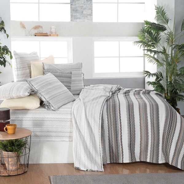 Sarev Twister Pike Takımı Gri Çift Kişilik