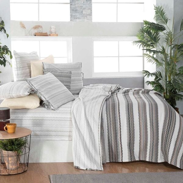 Sarev Twister Pike Takımı Gri Çift Kişilik