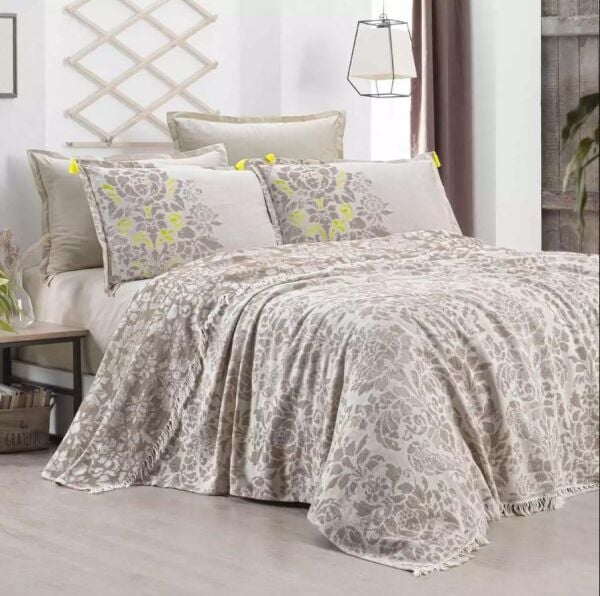 Sarev Garlen Pike Takımı Bej Çift Kişilik