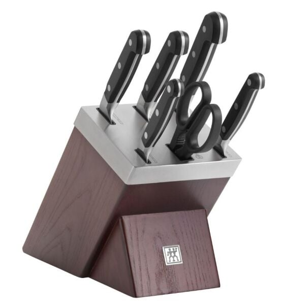 Zwilling 384480070 Pro Kendinden Bilemeli 7 Parça Blok Bıçak Seti