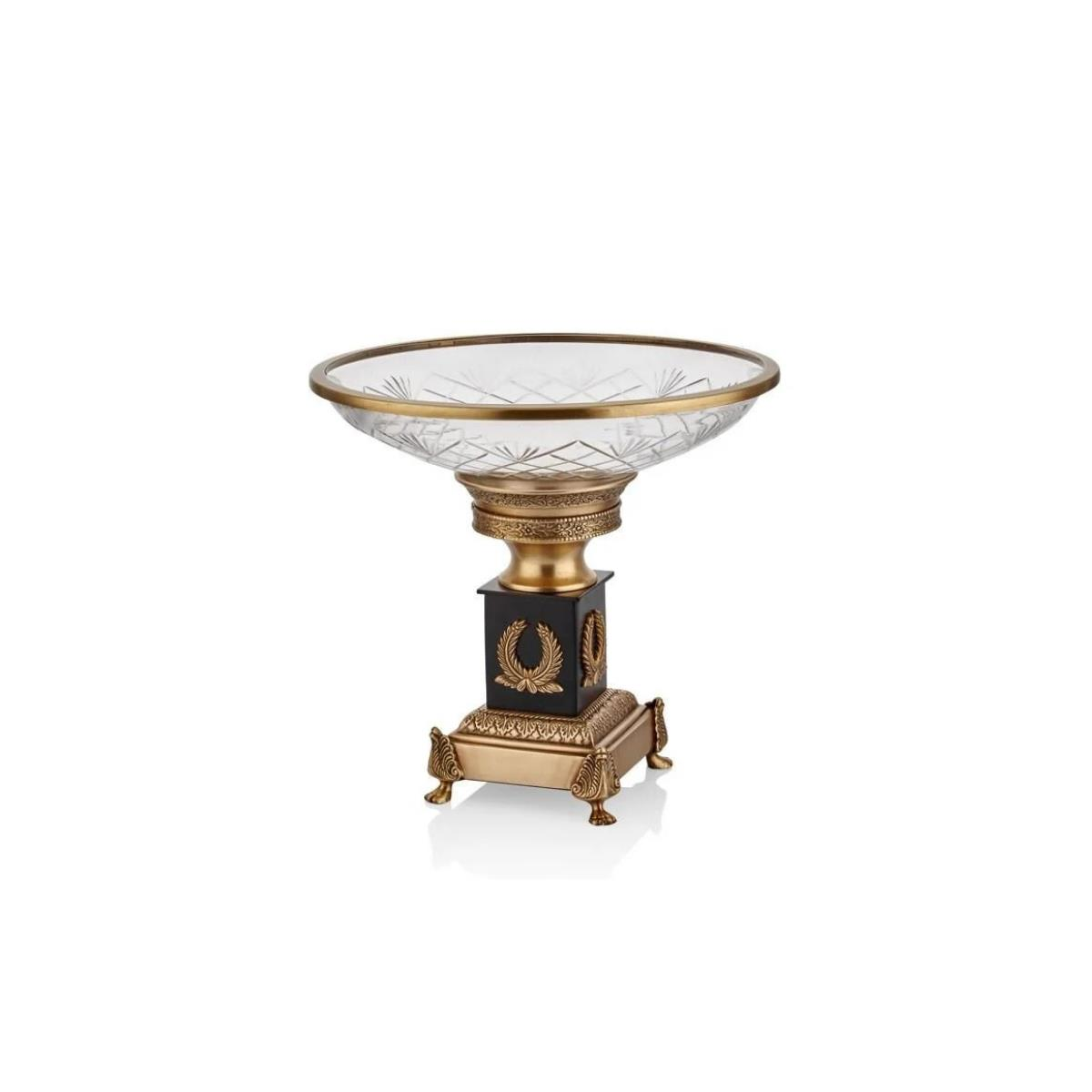 Lamedore Ramones Cam Kaseli Brass Dekoratıf 33x33x31 (1)
