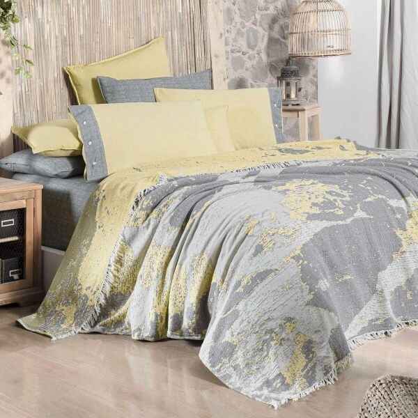 Sarev Bianca Pike Takımı Sarı Çift Kişilik