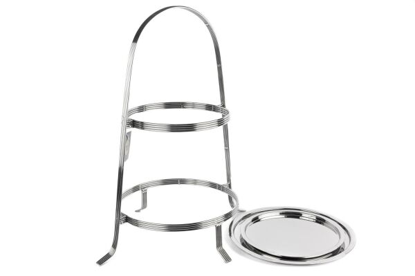 Mikasa Moor Gümüş 2 Katlı Metal Sunumluk 28x50cm