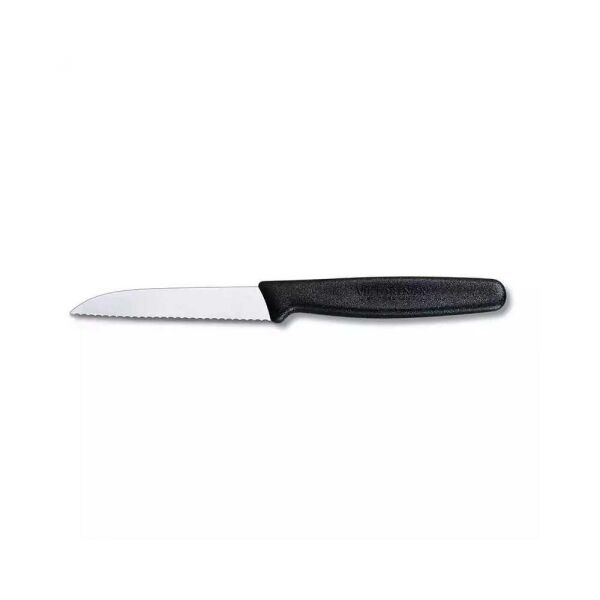 Victorinox 5.0433  Siyah Tırtıklı Soyma Bıçağı 8 Cm