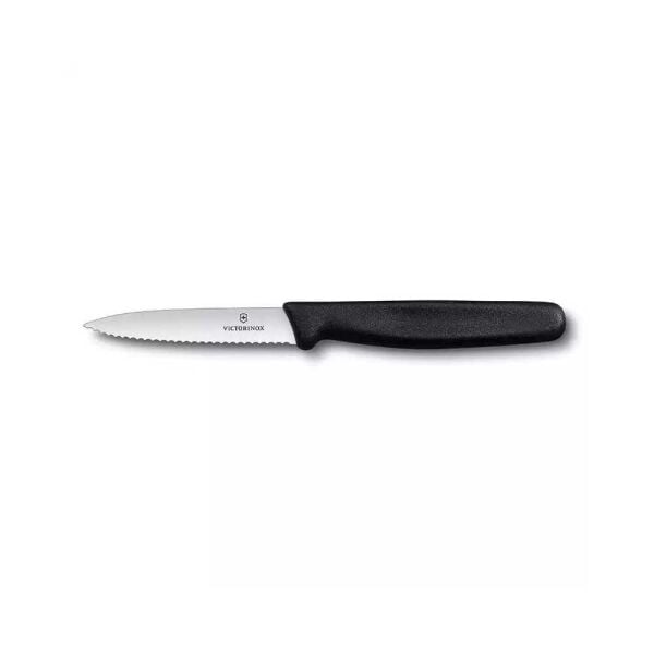 Victorinox 5.3033 Siyah Tırtıklı Şef Soyma Bıçağı 8 Cm