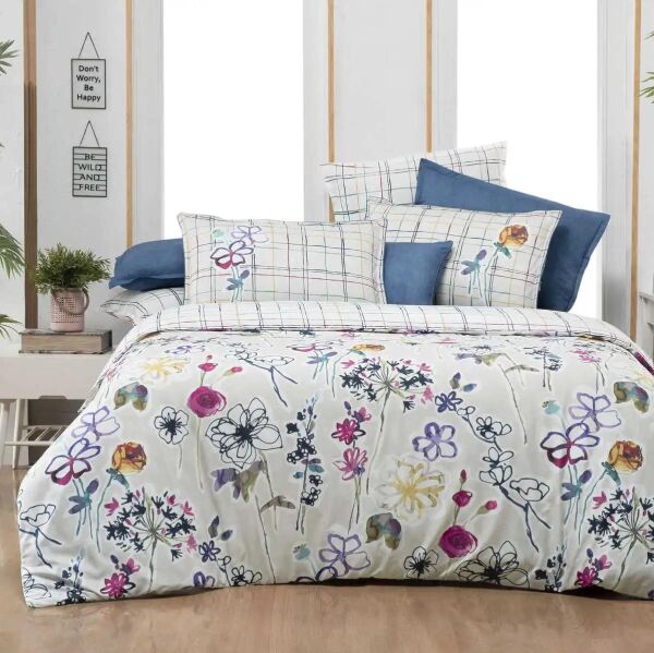 Sarev Janin Fancy Poplin Nevresim Takımı Fuşya Çift Kişilik