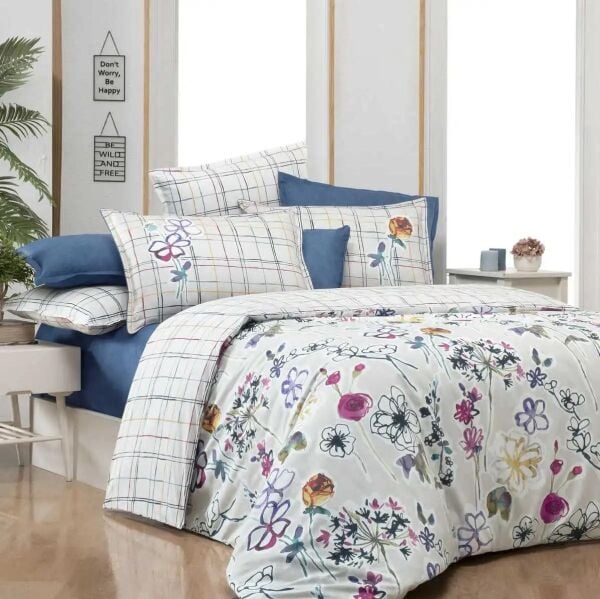 Sarev Janin Fancy Poplin Nevresim Takımı Fuşya Çift Kişilik