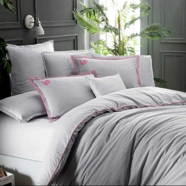 Sarev Supra Fancy Poplin Nevresim Takımı Gri Tek Kişilik