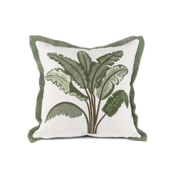Mikasa Moor Beyaz Yapraklı Yastık 43x43