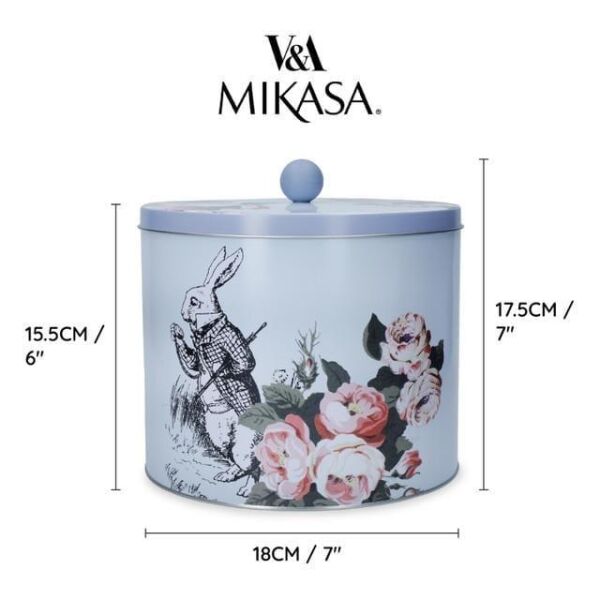 Mikasa x V&A Alice in Wonderland  Teneke Bisküvi Kutusu 18x15