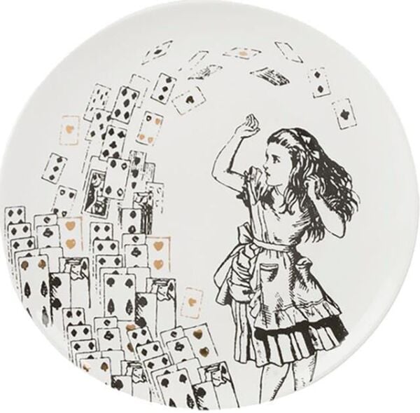 Mikasa x V&A Alice In Wonderland Porselen Fine China 21cm Pasta Tabak Seti 4lü