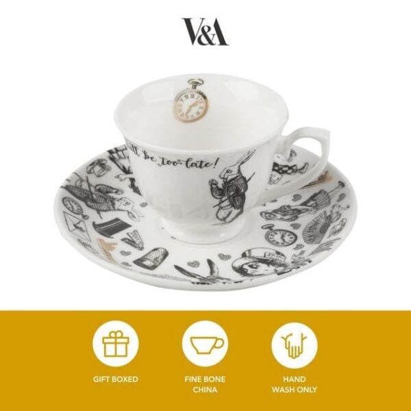 Mikasa x V&A Alice In Wonderland 100ml Porselen Kahve Fincanı
