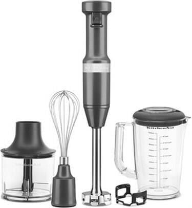 Kitchenaid Aksesuarlı El Blenderi Seti- Charcoal Grey