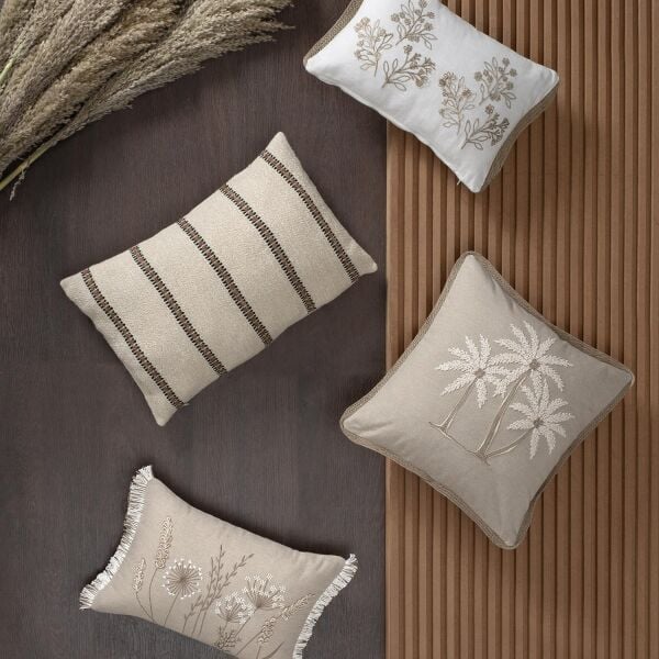 Sarev Juderia Kırlent 30x45cm-Ekru