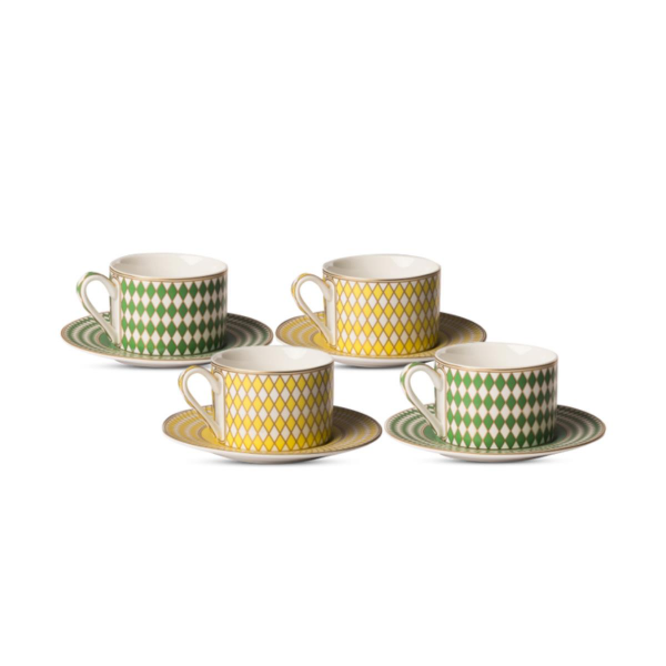 Pols Potten Chess 4 lü Çay Fincanı