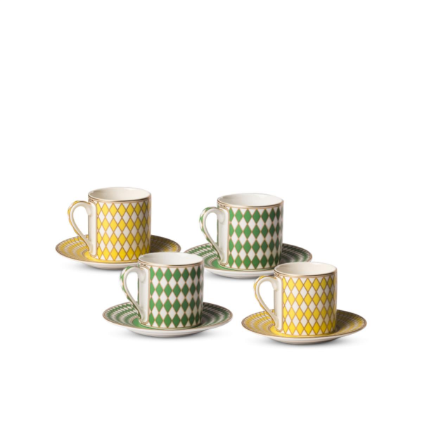 Pols Potten Chess Espresso Cups 4 lü