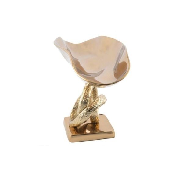 Mikasa Moor Antik Gold Metal Ayaklı Oval Kase 51x19x27cm