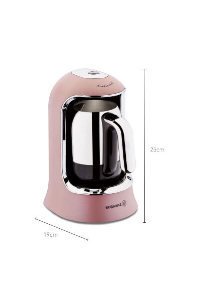 Korkmaz A860-06 Kahvekolik Rose Gold Krom Türk Kahve Makinesi