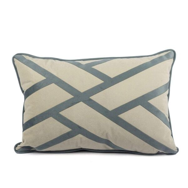 Mikasa Moor Amira Mavi Bordürlü 40x60 Yastık