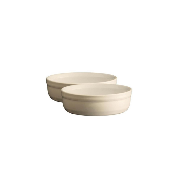 Emile Henry Fırın Kabı Creme Brulee 2li Set Ekru Clay