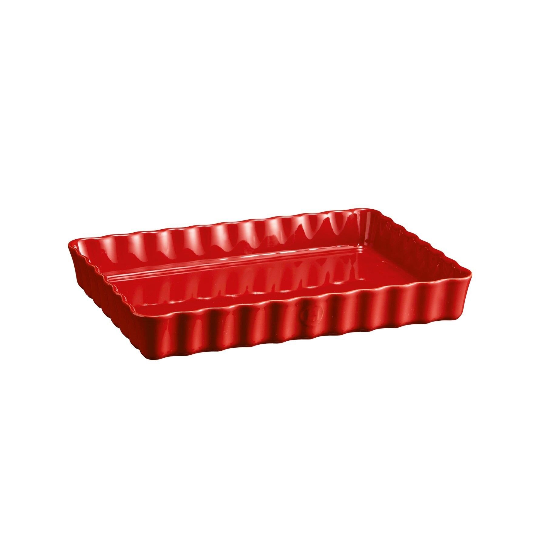Emile Henry Tart-Börek- Fırın Kabı Dikdörtgen 33 x24 cm Kırmızı/Burgundy-346038