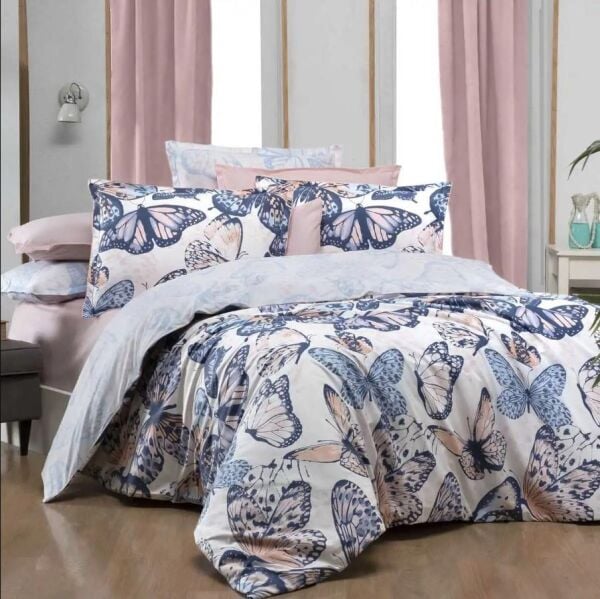 Sarev Clipper Fancy Poplin Nevresim Takımı Pembe Çift Kişilik