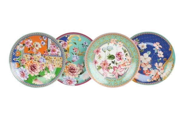 Lucky Art Camellia Bone 4lu Servis Tabağı Seti 20 Cm