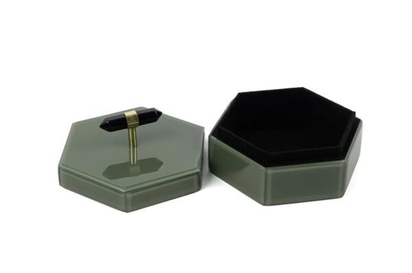 Mikasa Moor  Yeşil Altıgen Kutu 16x18x13 cm