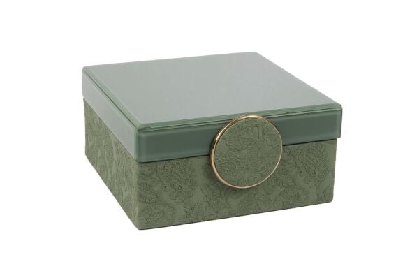 Mikasa Moor  Yeşil Desenli Kare Kutu 23x23x11 cm