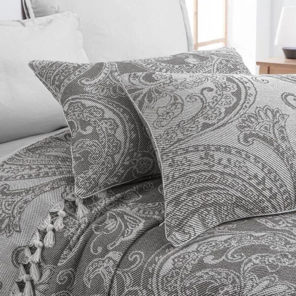 Sarev Zariah Yatak Örtüsü Gri Tek Kişilik