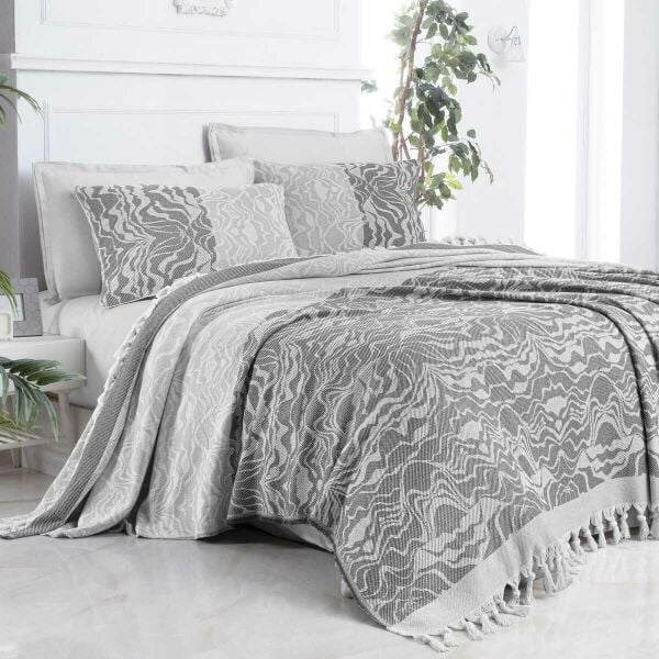 Sarev Escape Yatak Örtüsü Gri Tek Kişilik