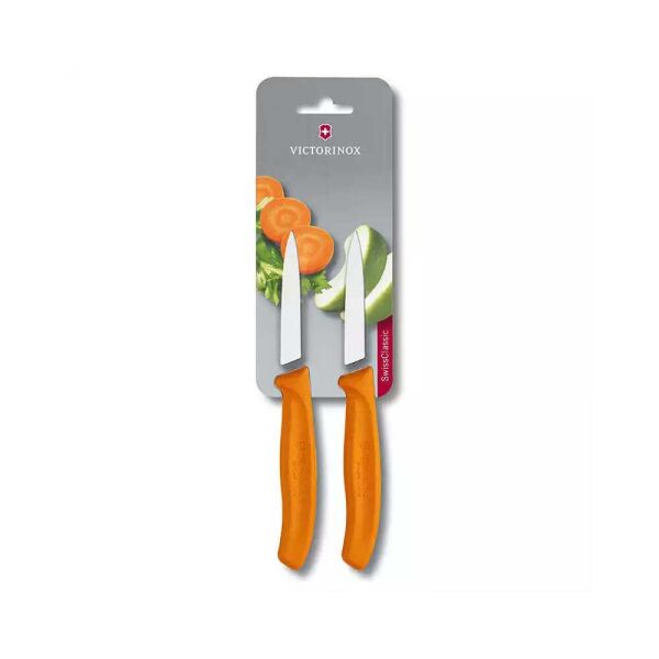 Victorinox 6.7606.L119b 8 Cm Turuncu 2 Li Düz Soyma Bıçağı Blisterli Paket