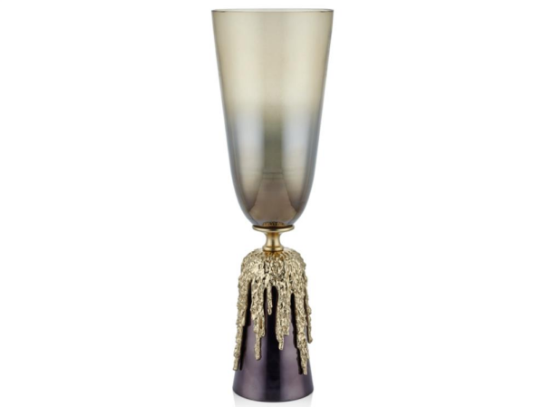Lamedore Gold Meltaway Serisi Büyük Vazo 17 x 17 x 53 Cm