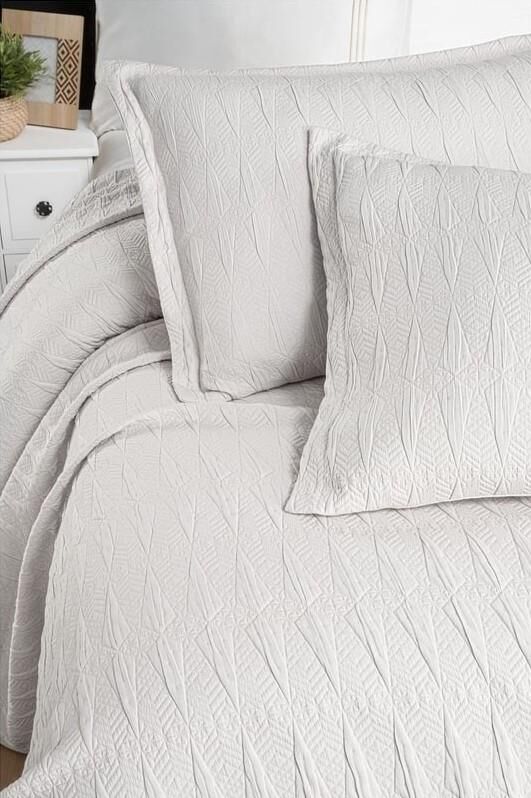 Sarev Doris Yatak Örtüsü Bej Çift Kişilik