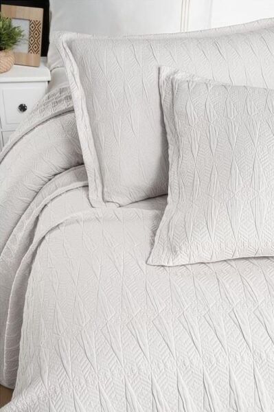 Sarev Doris Yatak Örtüsü Bej Çift Kişilik