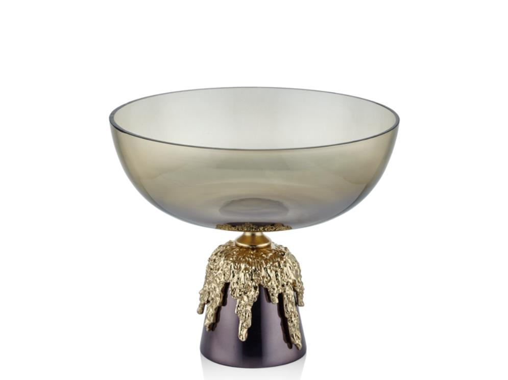 Lamedore Gold Meltaway Serisi Büyük Dekoratıf Meyvelik 30 x 3 0x 26 Cm