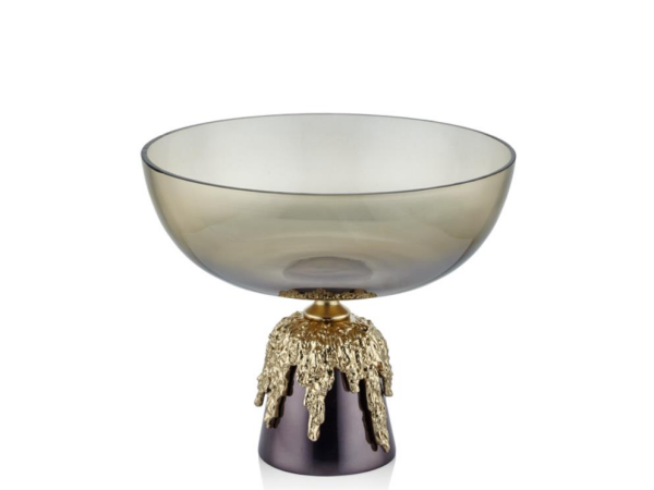 Lamedore Gold Meltaway Serisi Büyük Dekoratıf Meyvelik 30 x 3 0x 26 Cm