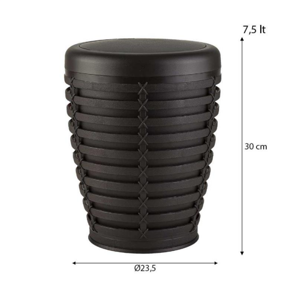 Primanova Palm Çöp Kovası Kahverengi