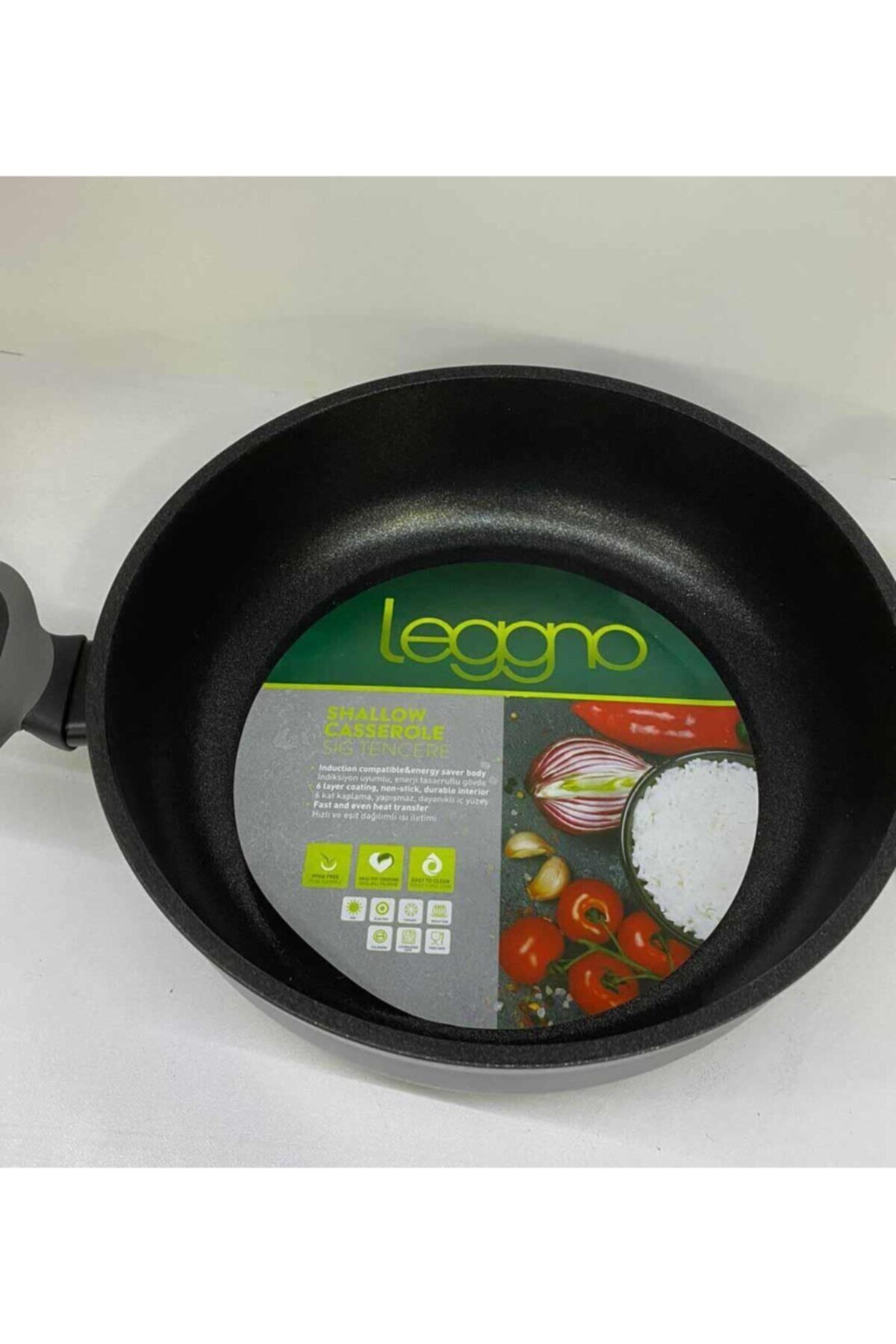 Leggno Clr2828st24gy Colorgy Titanium Sığ Tencere Gri 24 Cm