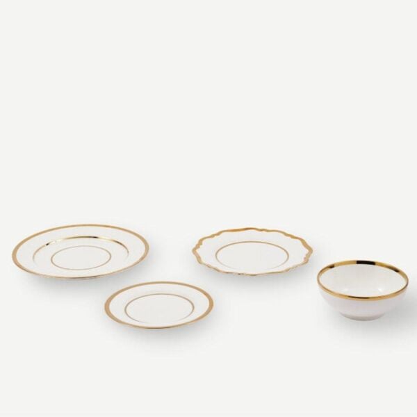 Pols Potten Golden Finds Plates & Bowl Set