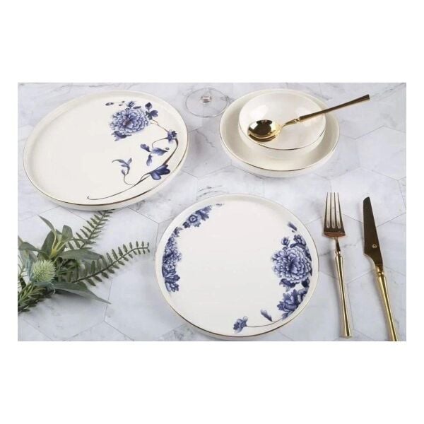 Roy King Blue Blanch Bone Chına 24 Prç Yemek Takımı