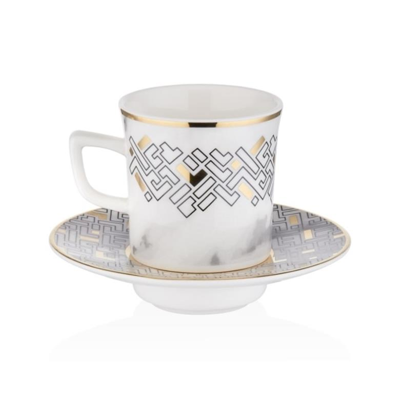 Decorium M00705 Kahve Fincan Takımı 12 Parça Monochrome