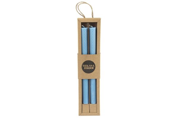 Mikasa Moor Balık Sırtı Açık Mavi Mat 25 cm 2'li Mum